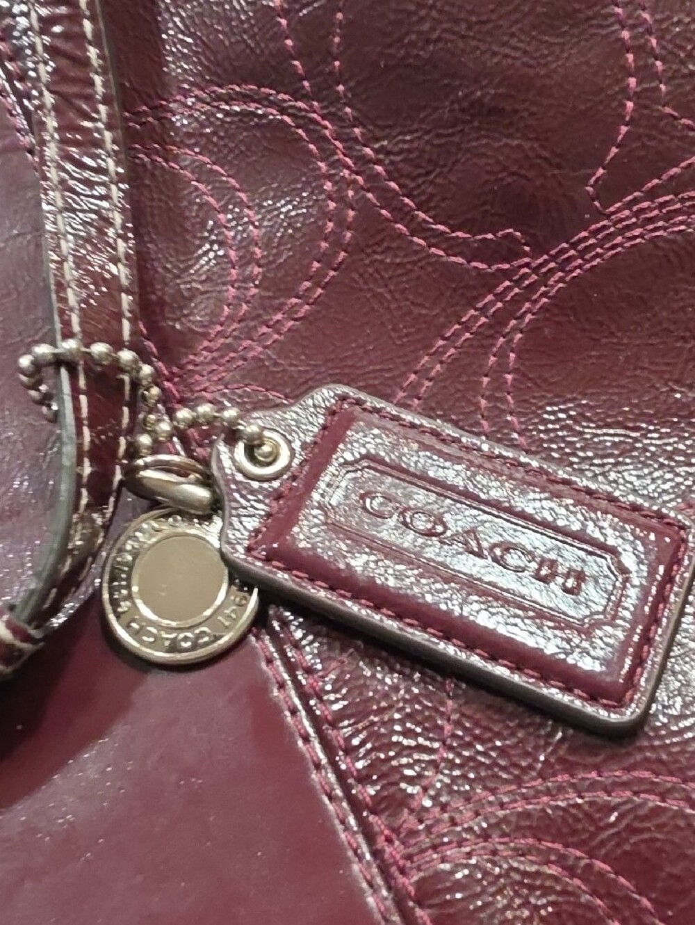 Coach Leather Purse - Plum - Picture 7 of 7